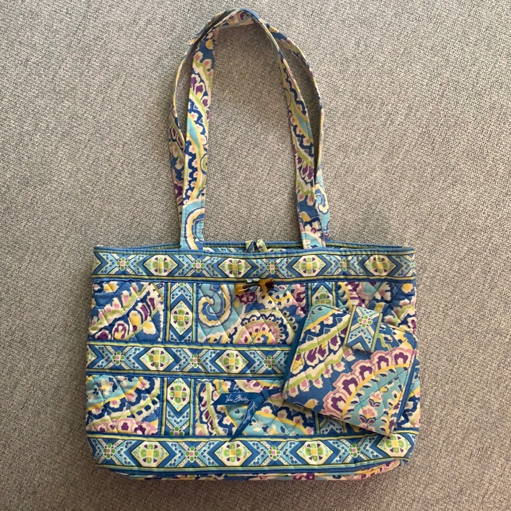 Vera Bradley Tote Purse & Matching Wallet